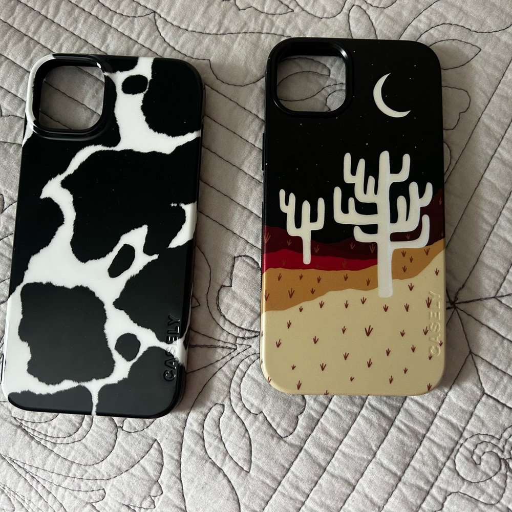 Casely Black and Multicolor Phone Cases